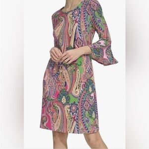 Paisley Print Women's Dress